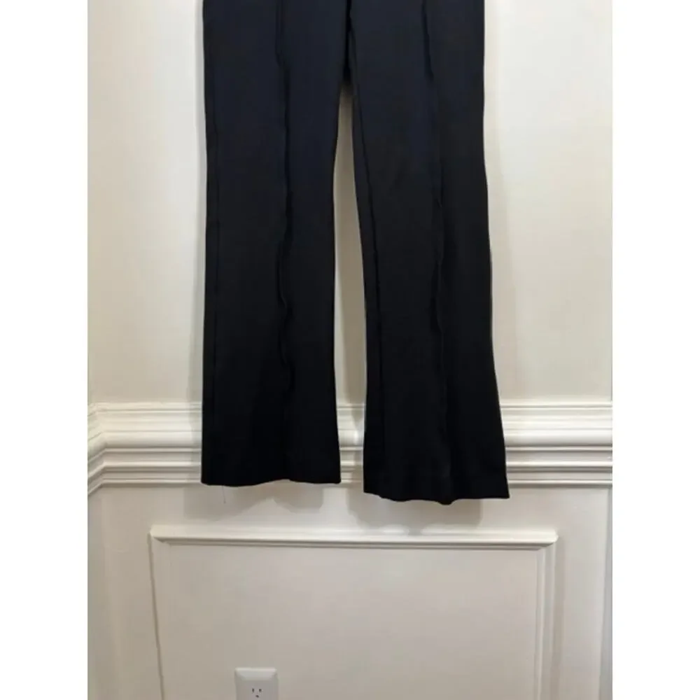 Spanx Pants Perfect Pant Flare High Rise Seam Front Office Career Small Black